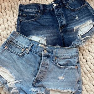 Free People Loving Good Vibrations Jean Shorts (Set of 2)